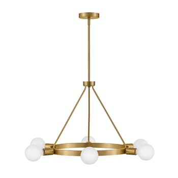 Orla 6-Light LED Chandelier in Lacquered Brass