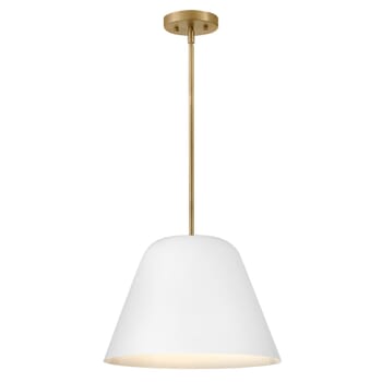 Madi 1-Light LED Pendant in Lacquered Brass