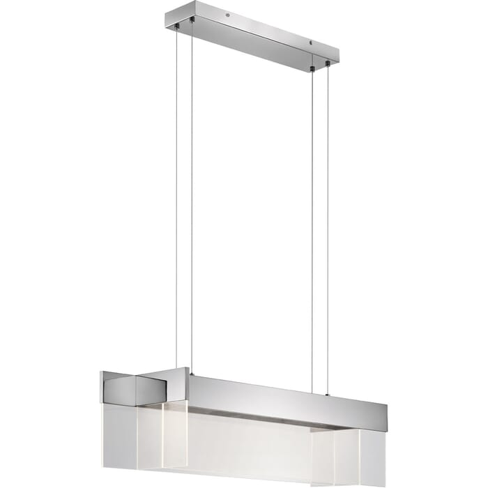 Elan Geo 36.5" 4-Light LED Linear Pendant in Chrome Elan Geo 36.5" 4-Light LED Linear Pendant in Chrome