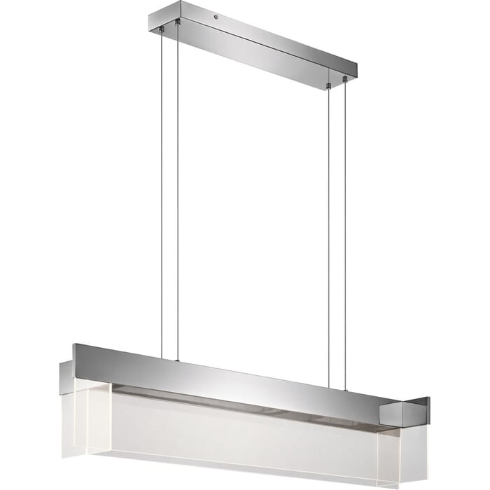 Elan Geo 48.5" 4-Light LED Lienar Pendant in Chrome Elan Geo 48.5" 4-Light LED Lienar Pendant in Chrome