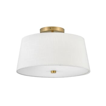 Beale 2-Light LED Flush Mount Ceiling Light in Lacquered Brass
