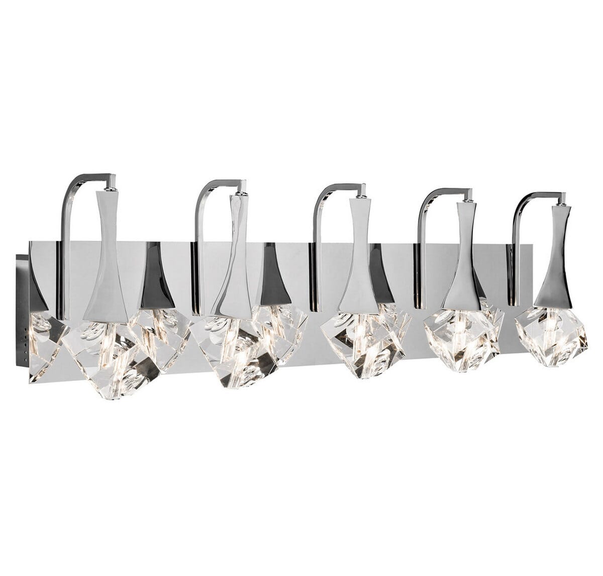 chrome crystal vanity light