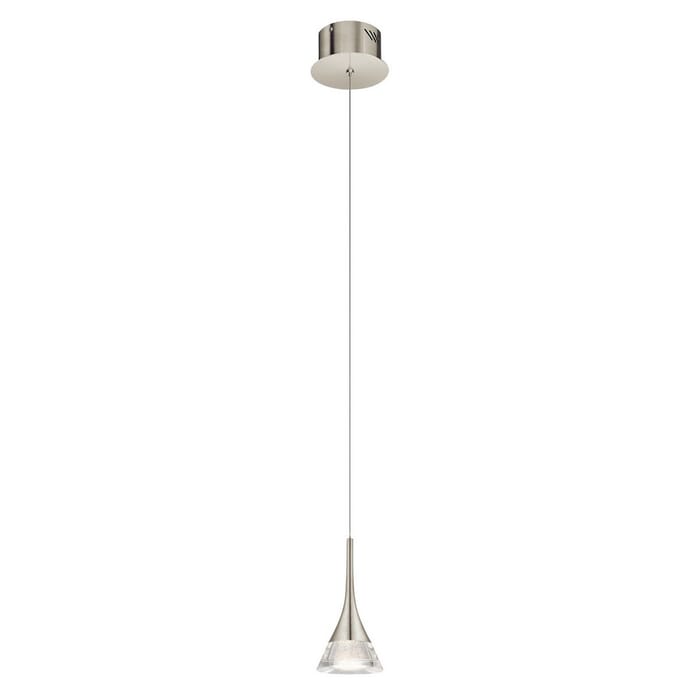 Elan Kabru 4.75" LED Mini Pendant in Brushed Nickel Elan Kabru 4.75" LED Mini Pendant in Brushed Nickel