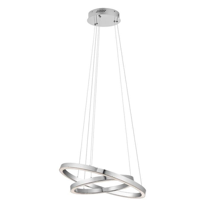 Elan Opus 24.50" 2-Light LED 2-Ring Pendant in Chrome Elan Opus 24.50" 2-Light LED 2-Ring Pendant in Chrome