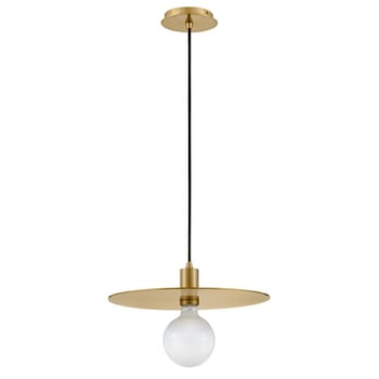 Lulu 1-Light LED Convertible Pendant in Lacquered Brass