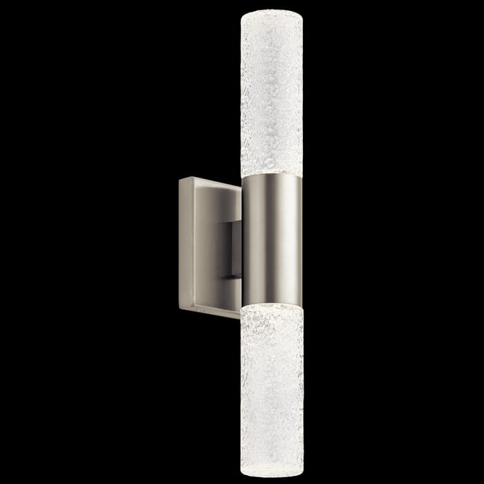 Elan Glacial Glow 12.75" 2-Light LED Wall Sconce in Brushed Nickel Elan Glacial Glow 12.75" 2-Light LED Wall Sconce in Brushed Nickel