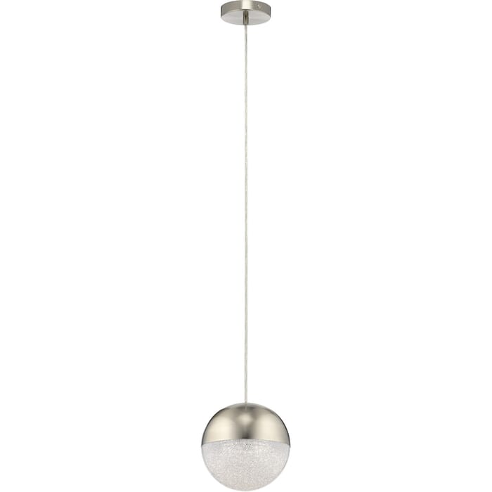 Elan Moonlit 7.75" LED Mini Pendant in Brushed Nickel Elan Moonlit 7.75" LED Mini Pendant in Brushed Nickel