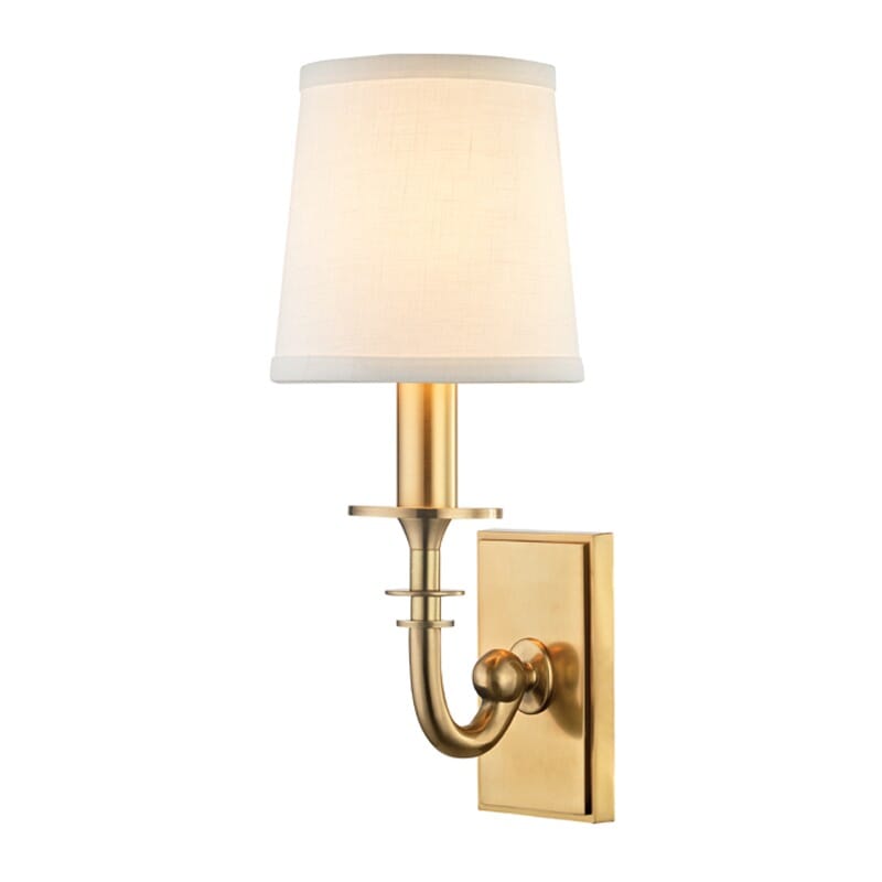 Carroll 13" Wall Sconce in Aged Brass