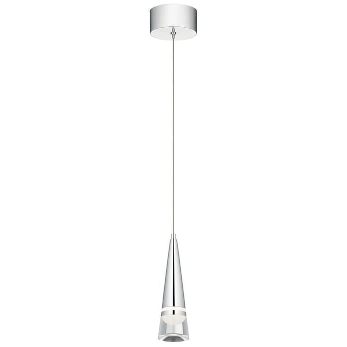 Elan Venzano 3" LED Clear Etched Acrylic Mini Pendant in Chrome Elan Venzano 3" LED Clear Etched Acrylic Mini Pendant in Chrome