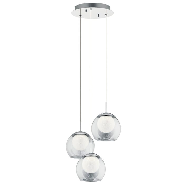 Elan Lexi 16.25" 3-Light LED Spiral Pendant in Chrome Elan Lexi 16.25" 3-Light LED Spiral Pendant in Chrome