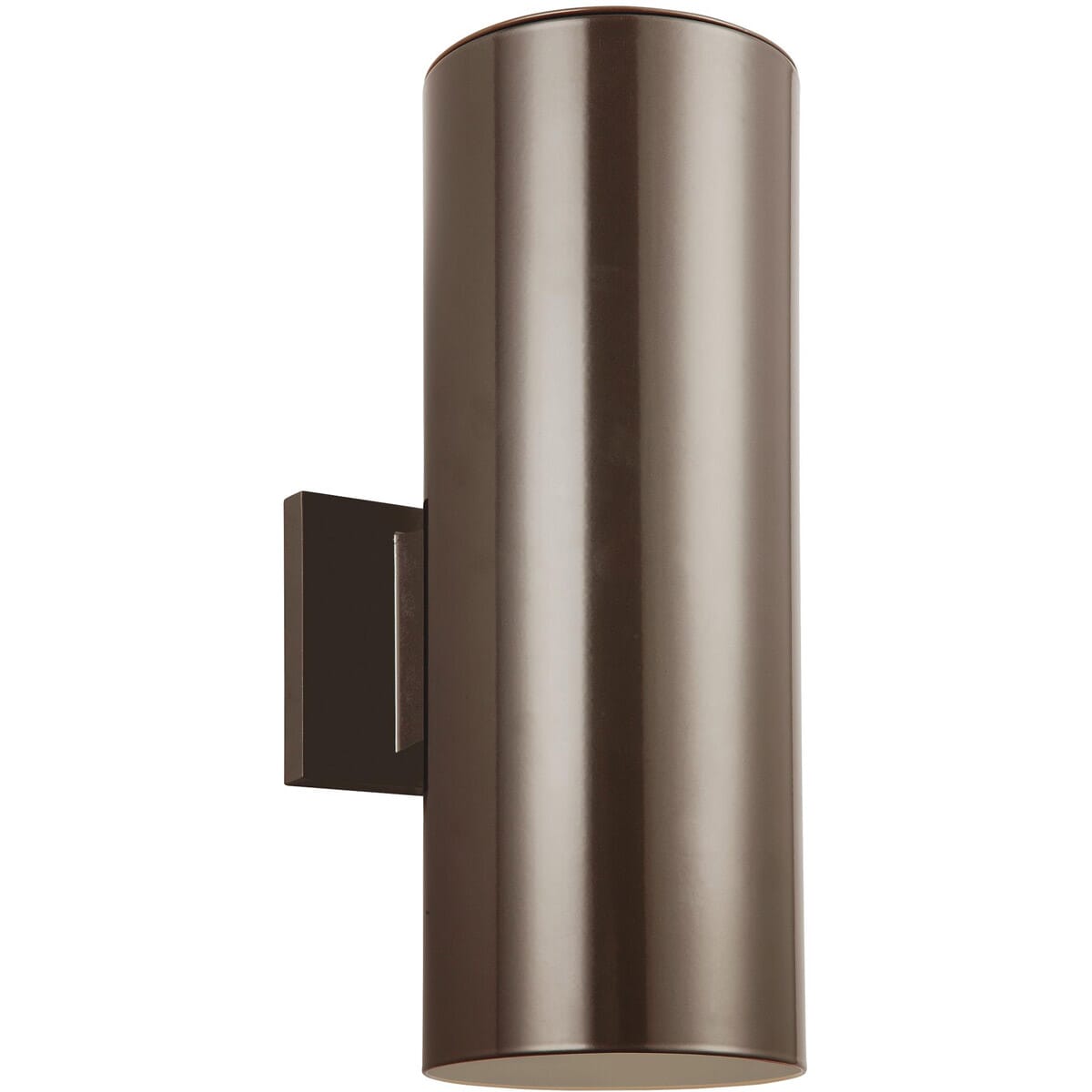 Sea Gull Cylinders 2-Light 14" Outdoor Wall Light in Bronze