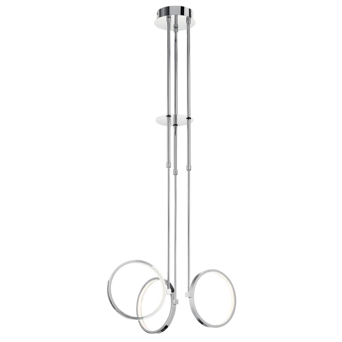 Elan 3-Light 19" Modern Chandelier in Chrome Elan 3-Light 19" Modern Chandelier in Chrome