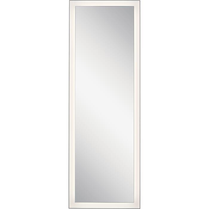 Elan Rectangular Lighted Mirror in Matte Silver Elan Rectangular Lighted Mirror in Matte Silver