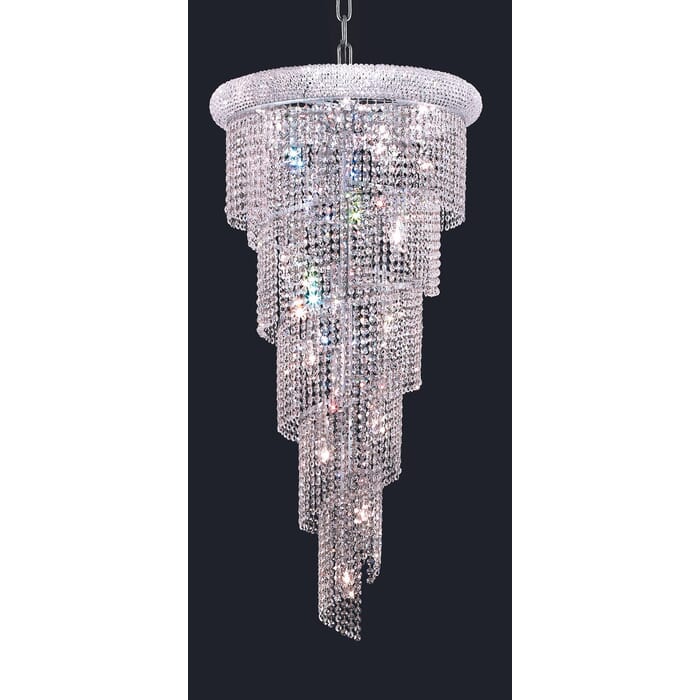 Spiral 18-Light Chandelier in Chrome Spiral 18-Light Chandelier in Chrome