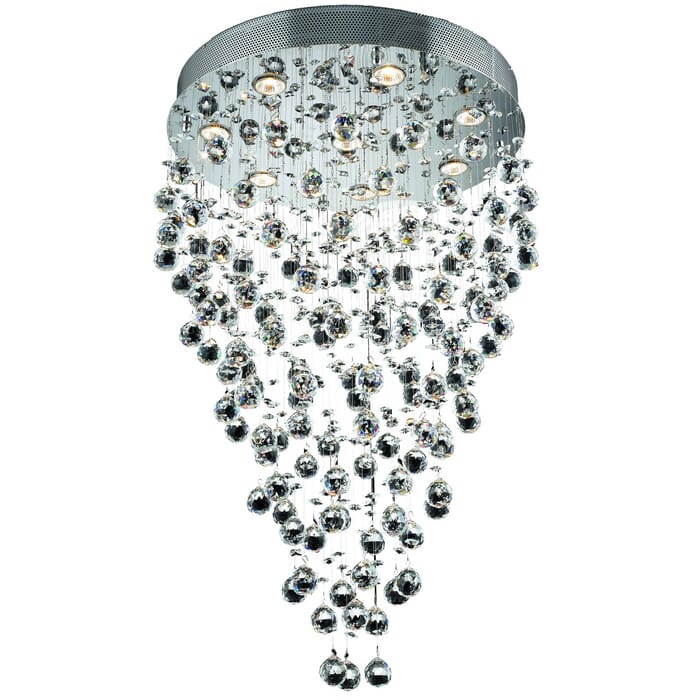 Galaxy 9-Light Chandelier in Chrome Galaxy 9-Light Chandelier in Chrome