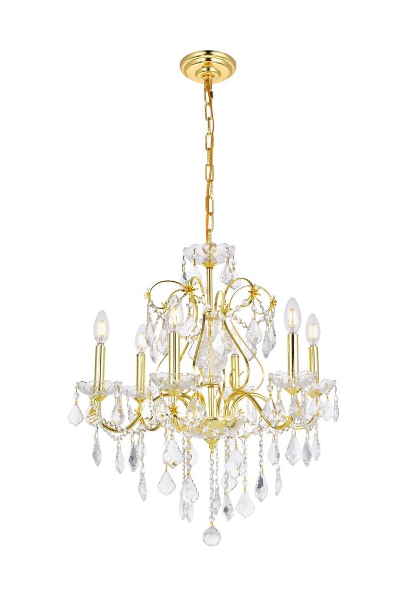 St. Francis 6-Light Chandelier in Gold