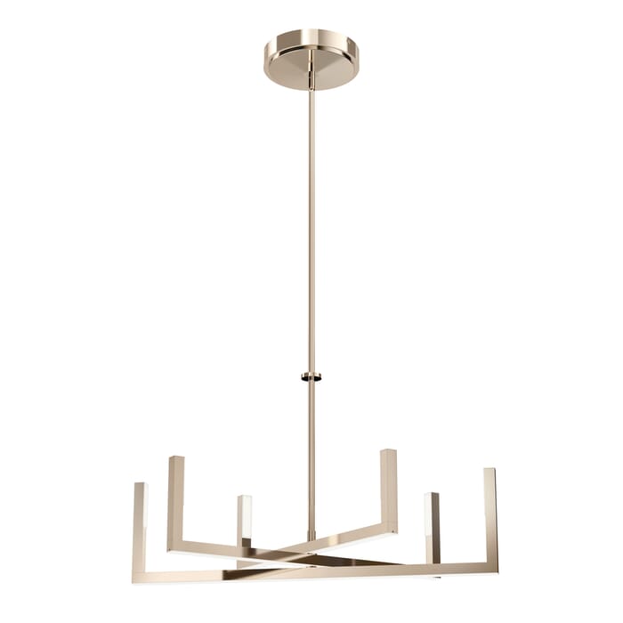 Elan Priam 6-Light Transitional Chandelier in Polished Nickel Elan Priam 6-Light Transitional Chandelier in Polished Nickel