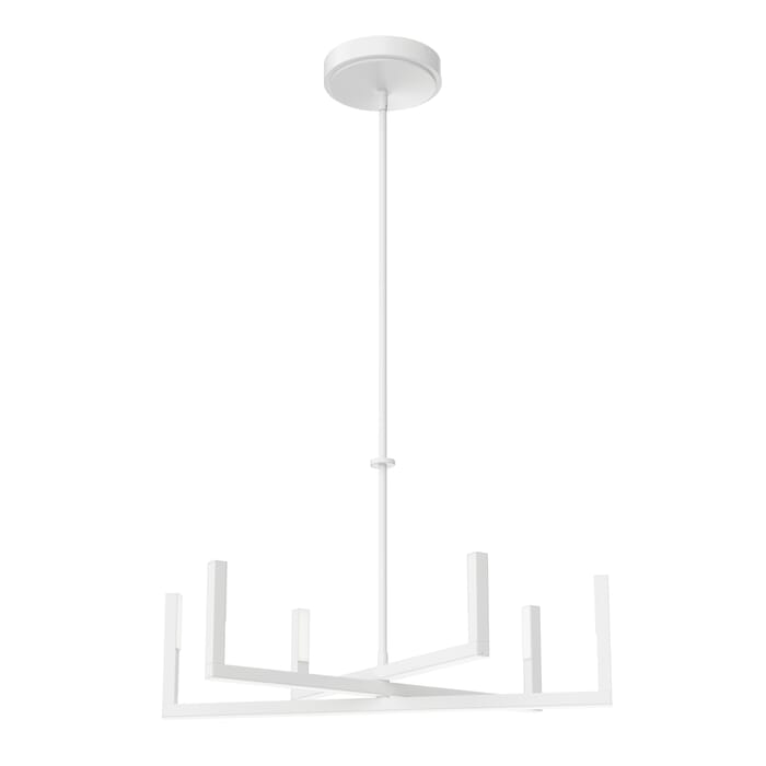 Elan Priam 6-Light Transitional Chandelier in White Elan Priam 6-Light Transitional Chandelier in White