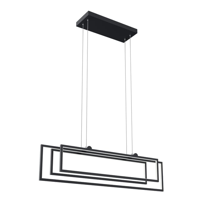 Elan Jestin 3-Light Transitional Chandelier in Matte Black Elan Jestin 3-Light Transitional Chandelier in Matte Black