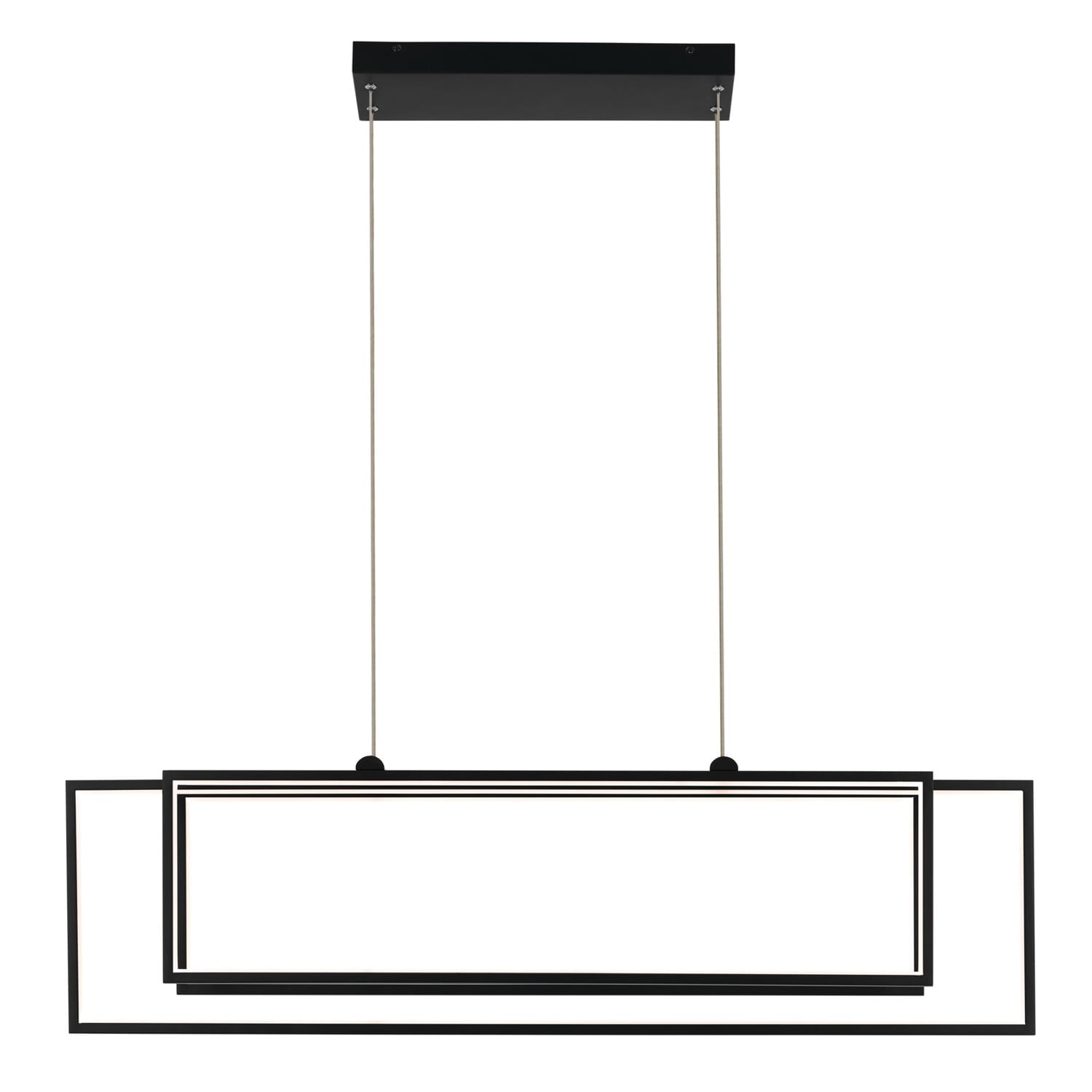 Jestin 3-Light LED Linear Chandelier in Matte Black