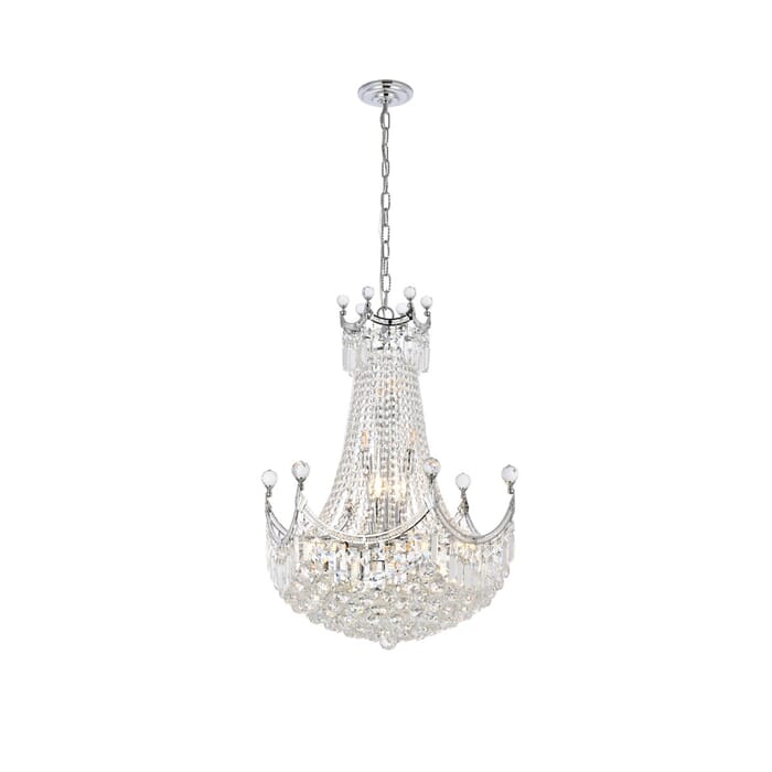 Corona 15-Light Chandelier in Chrome Corona 15-Light Chandelier in Chrome