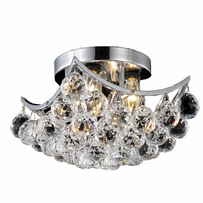 Corona 4-Light Flush Mount in Chrome Corona 4-Light Flush Mount in Chrome