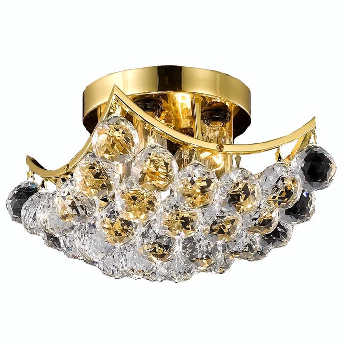 Corona 4-Light Flush Mount in Gold Corona 4-Light Flush Mount in Gold
