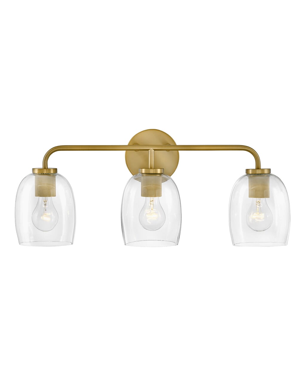 Lark Percy 3-Light Bathroom Vanity Light in Lacquered Brass