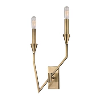 Hudson Valley Archie 2-Light 18" Wall Sconce in Aged Brass