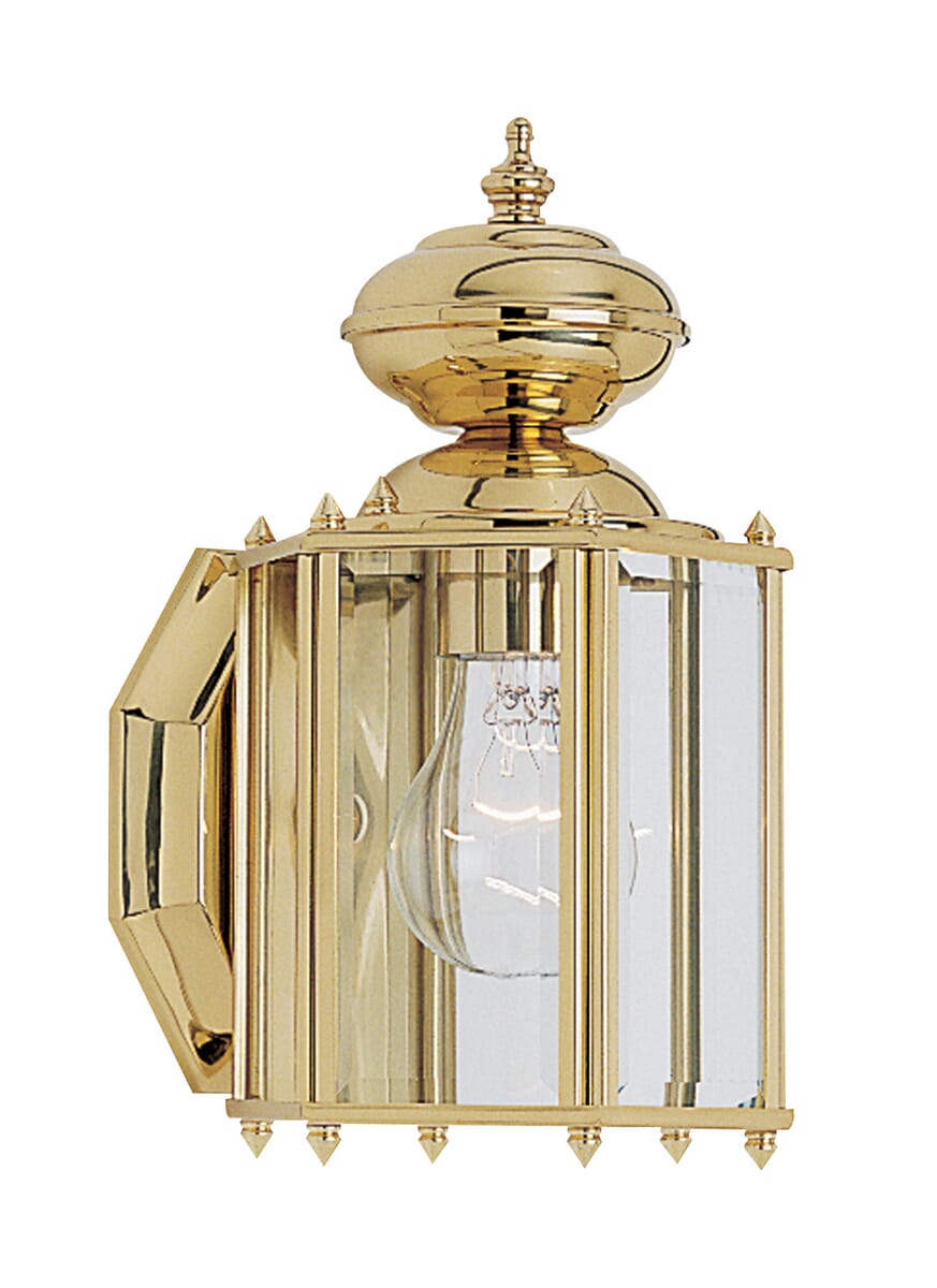 Classico 11" Outdoor Wall Light in Polished Brass