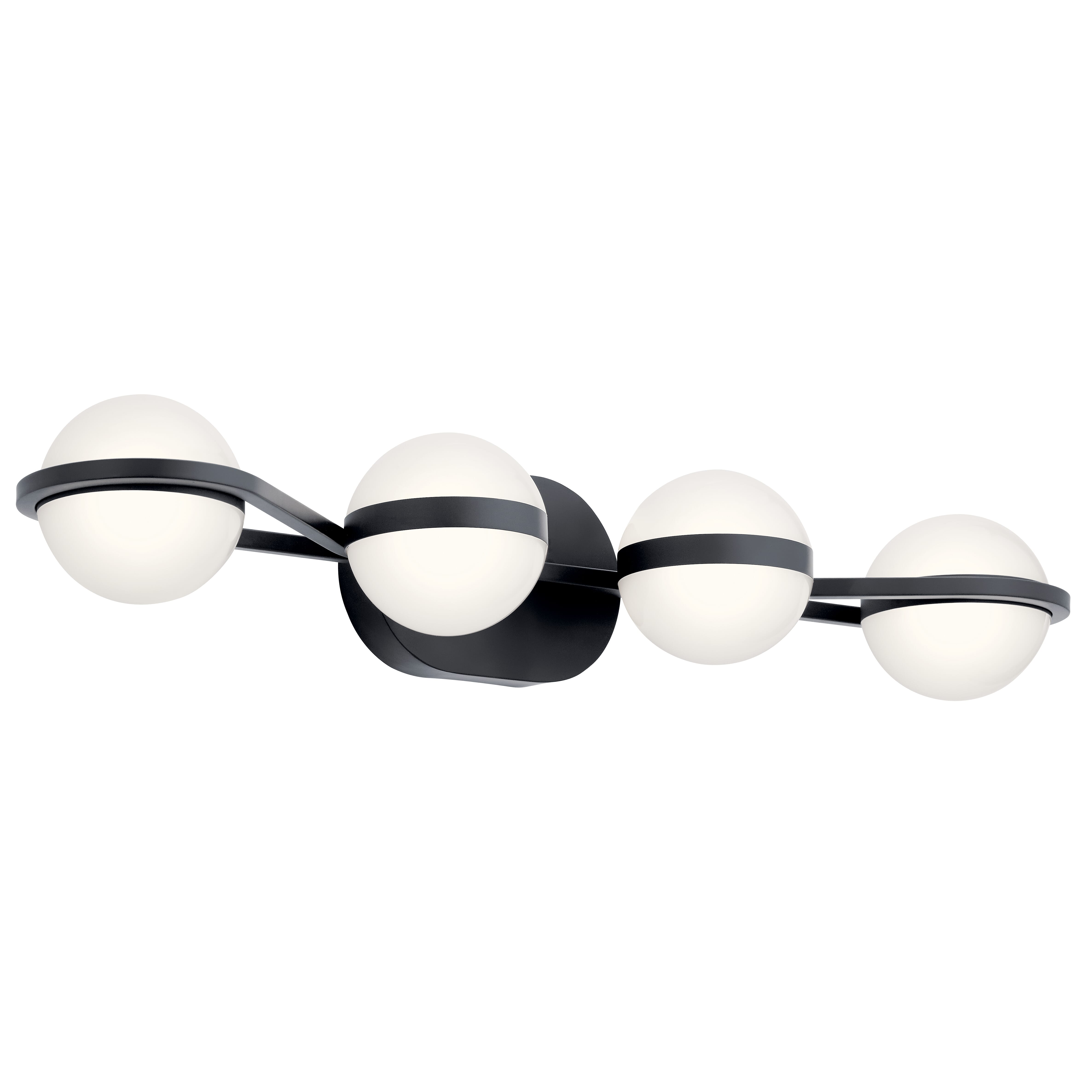 Elan 4-Light 30" Bathroom Vanity Light in Matte Black