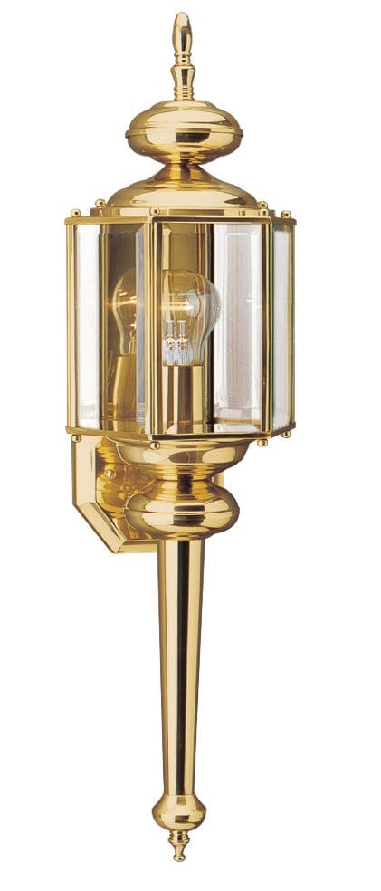Sea Gull Classico Outdoor Wall Light In Polished Brass