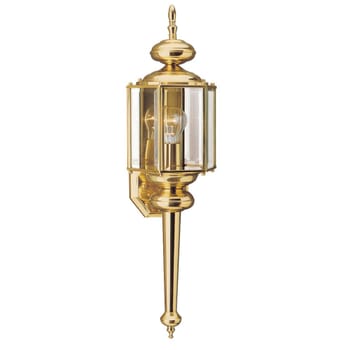 Sea Gull Classico Outdoor Wall Light in Polished Brass