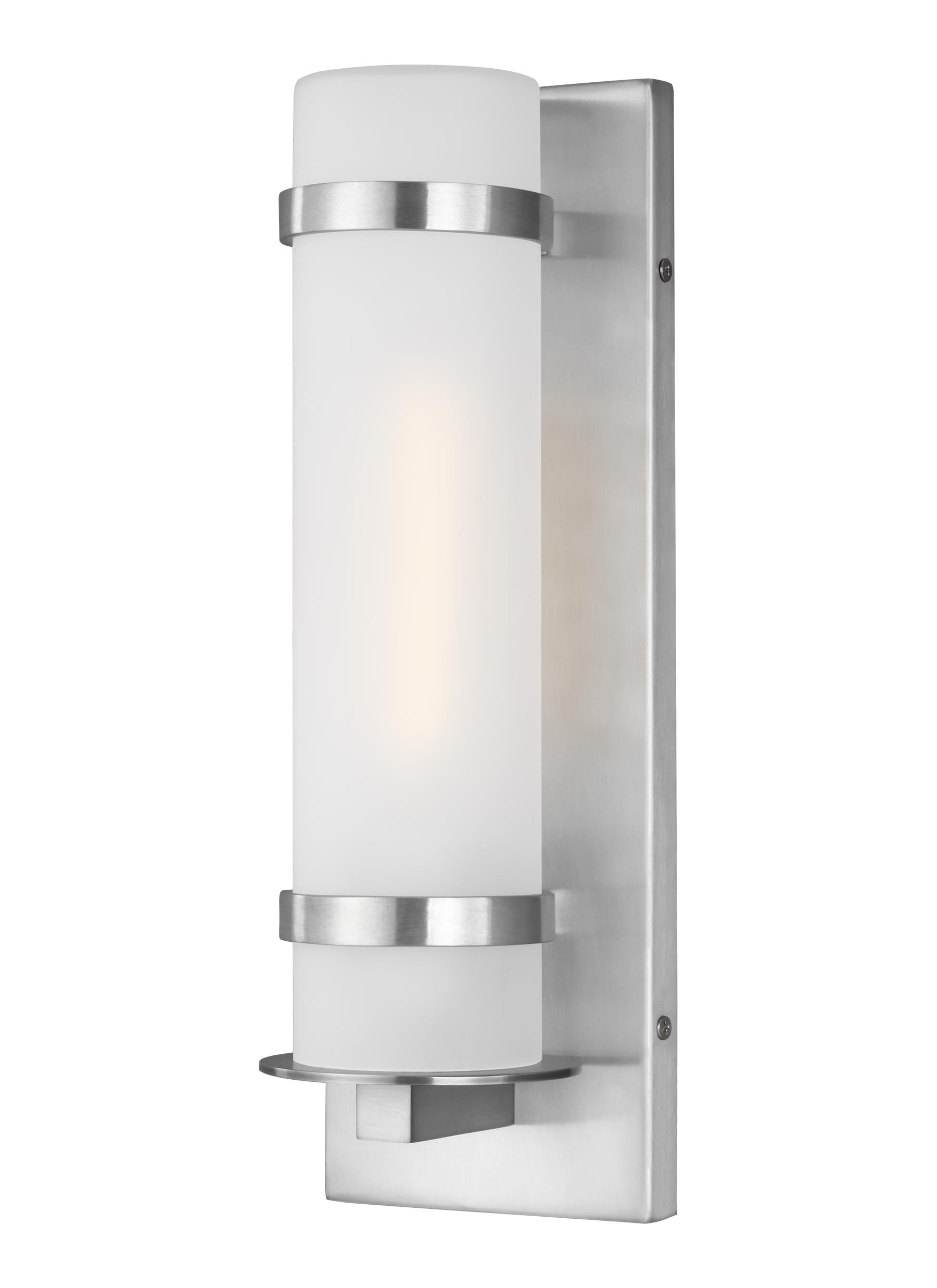 Alban Outdoor Wall Light in Satin Aluminum