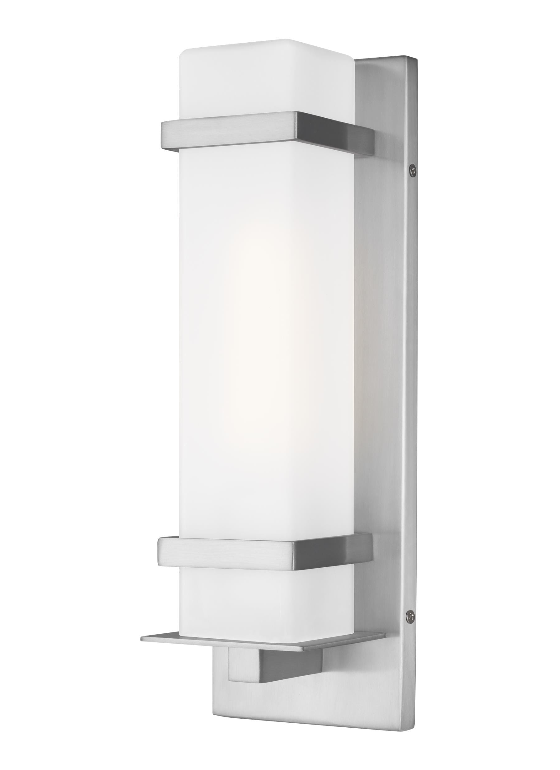 Alban Outdoor Wall Light in Satin Aluminum