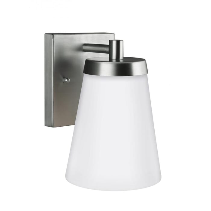 Sea Gull Renville 7" Outdoor Wall Light in Satin Aluminum Sea Gull Renville 7" Outdoor Wall Light in Satin Aluminum