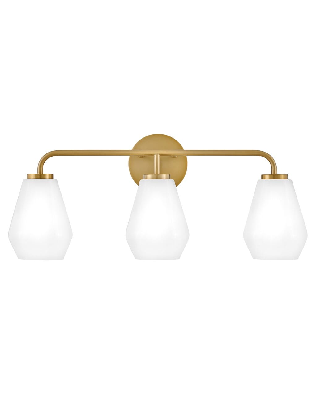 Gio 3-Light LED Bathroom Vanity Light in Lacquered Brass