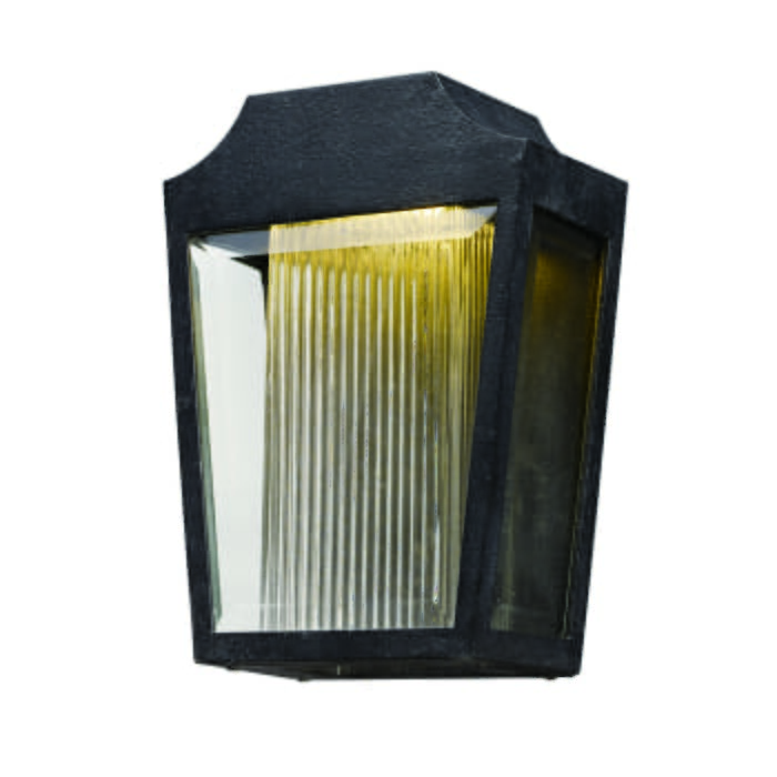 Maxim Villa 12.25" LED Outdoor Clear Ribbed Wall Mount in Anthracite Maxim Villa 12.25" LED Outdoor Clear Ribbed Wall Mount in Anthracite