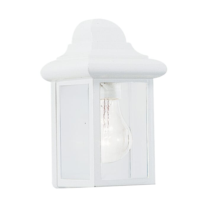 Sea Gull Mullberry Hill 9" Outdoor Wall Light in White Sea Gull Mullberry Hill 9" Outdoor Wall Light in White