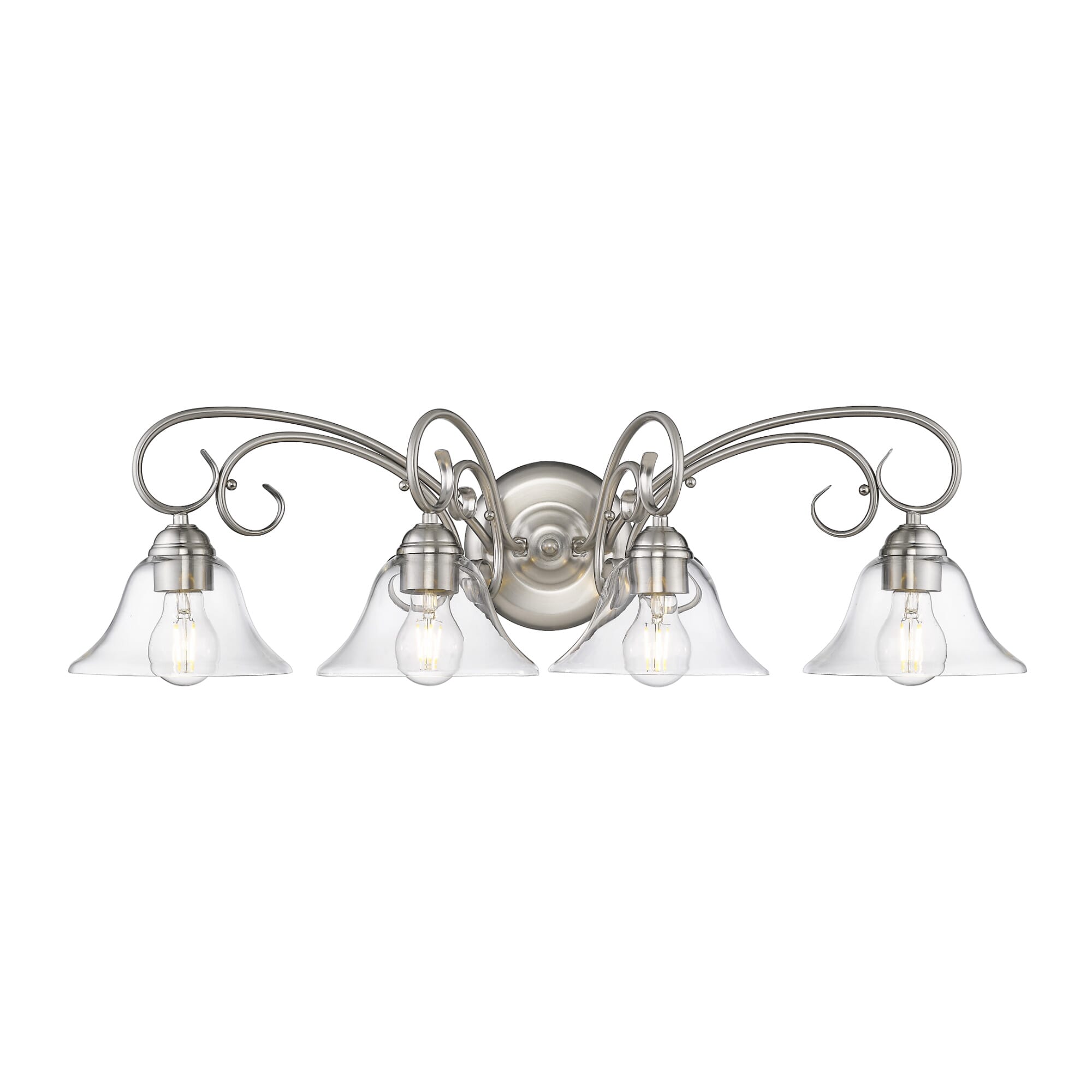 Golden Homestead 4-Light Bathroom Vanity Light in Pewter