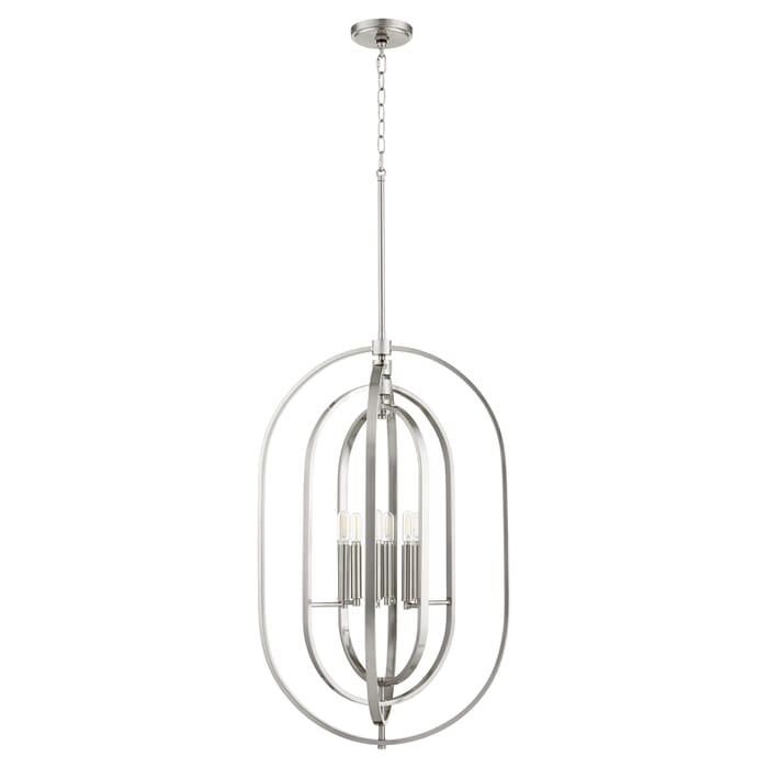 Quorum Contemporary 6-Light 16" Pendant in Satin Nickel Quorum Contemporary 6-Light 16" Pendant in Satin Nickel