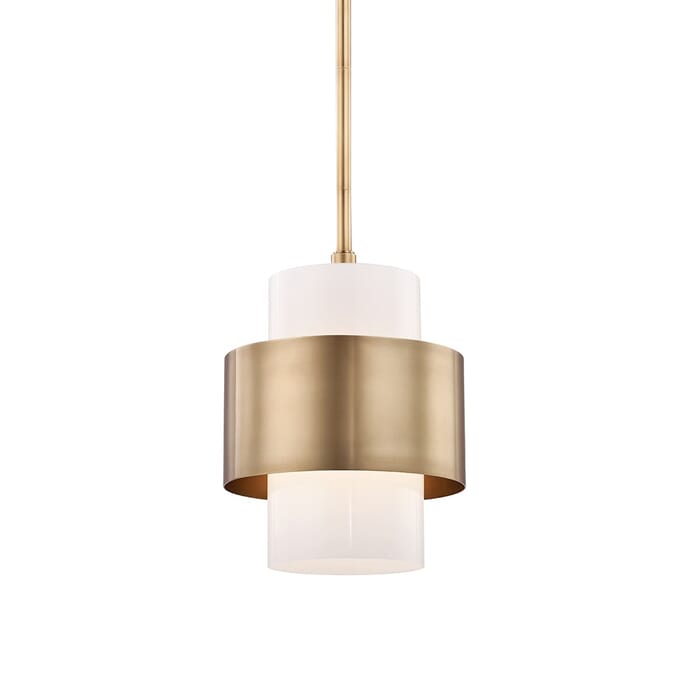 Hudson Valley Corinth Mini Pendant in Aged Brass Hudson Valley Corinth Mini Pendant in Aged Brass