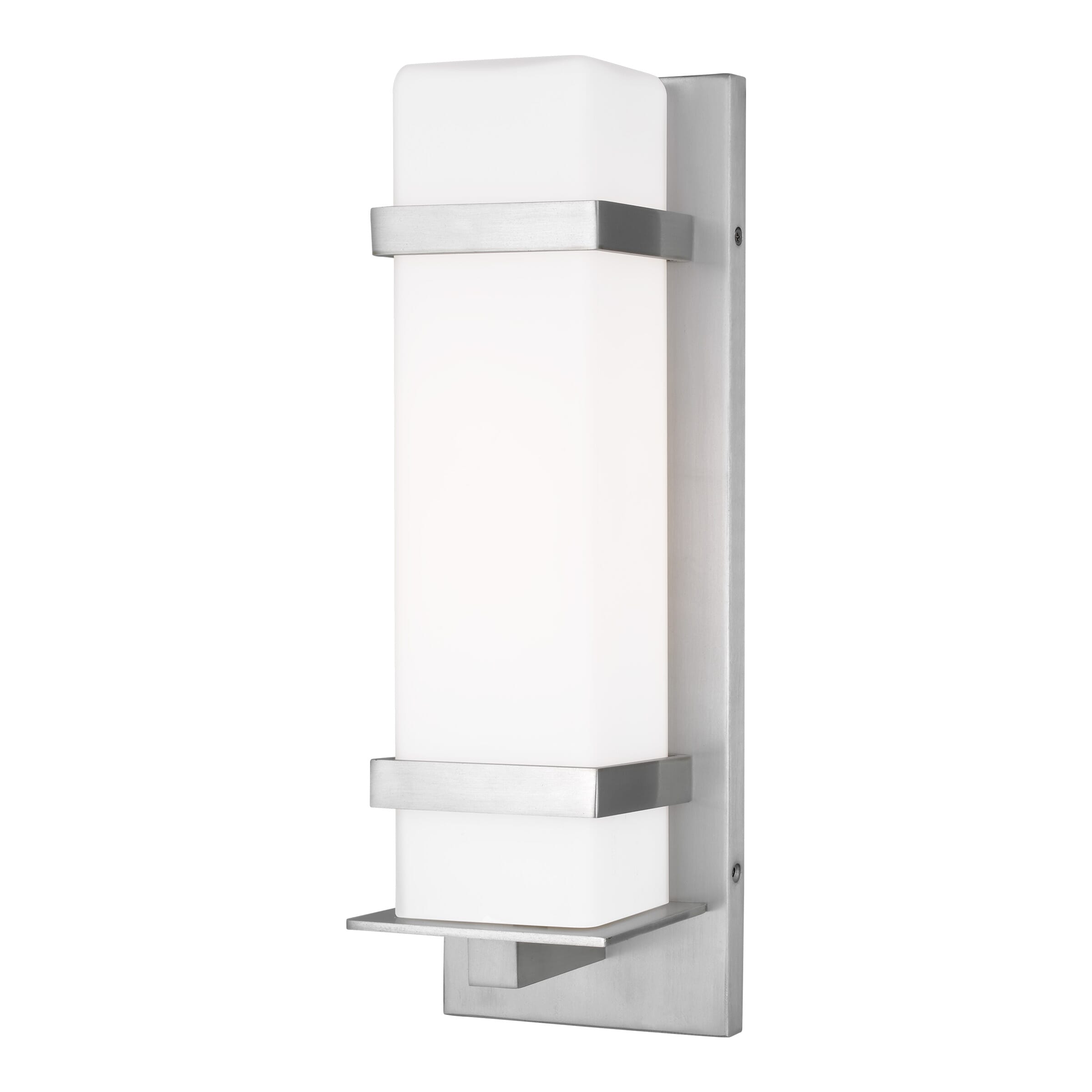 Alban Outdoor Wall Light in Satin Aluminum