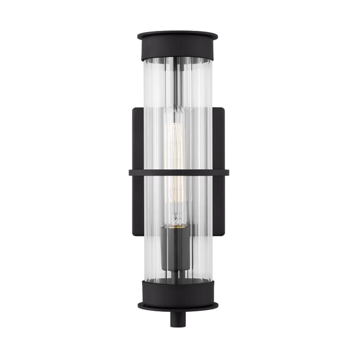 Alcona 1-Light Outdoor Wall Lantern in Black Alcona 1-Light Outdoor Wall Lantern in Black