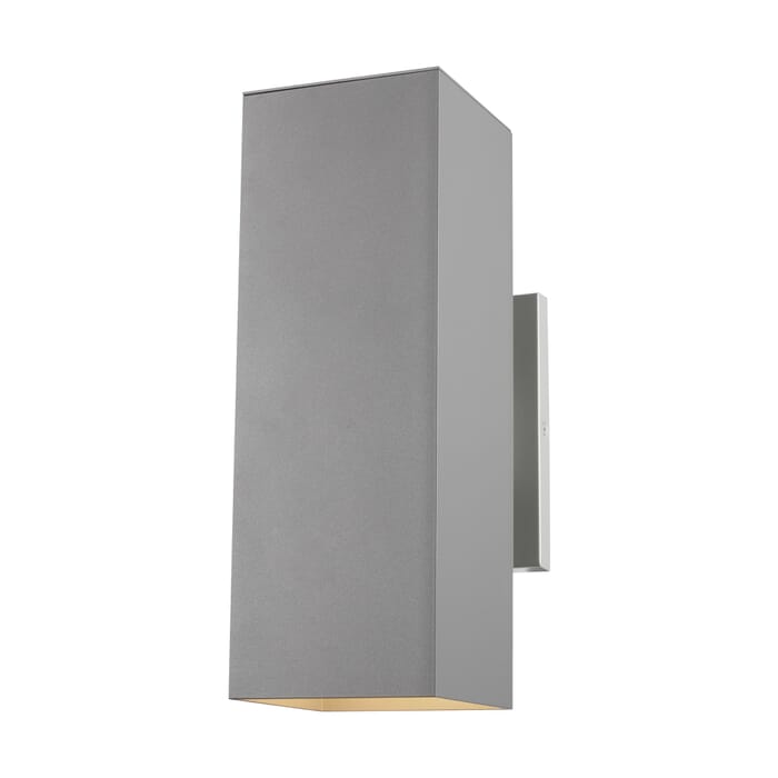 Sea Gull Pohl 2-Light Outdoor Wall Light in Painted Brushed Nickel Sea Gull Pohl 2-Light Outdoor Wall Light in Painted Brushed Nickel