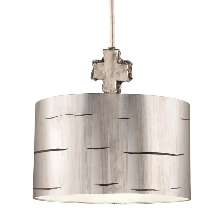 Fragment 1-Light Pendant in Silver Leaf and Glaze Fragment 1-Light Pendant in Silver Leaf and Glaze
