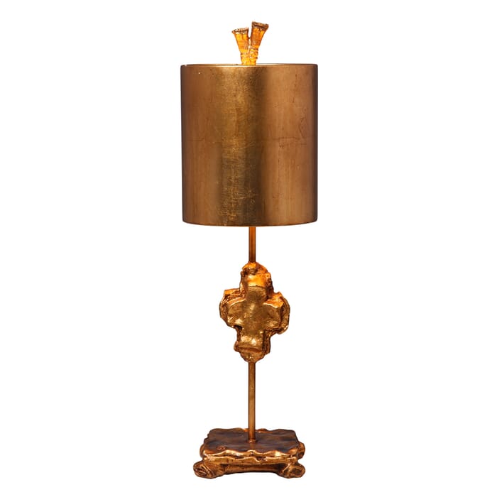 Cross Gold 1-Light Table Lamp in Gold leaf w with carved cross on complementing mounting Cross Gold 1-Light Table Lamp in Gold leaf w with carved cross on complementing mounting