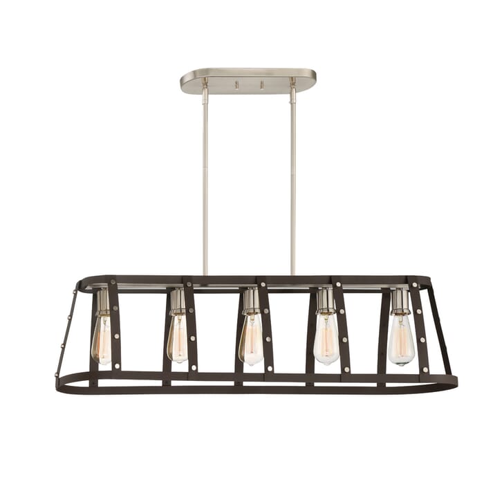 Presidio 5-Light Linear Chandelier in Rustique Presidio 5-Light Linear Chandelier in Rustique