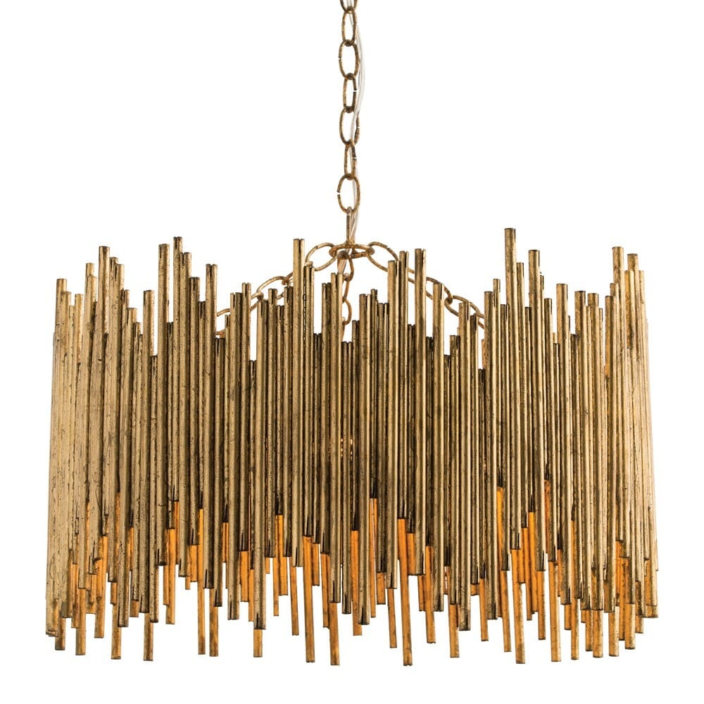 Prescott 22" 3-Light Pendant in Gold Leaf