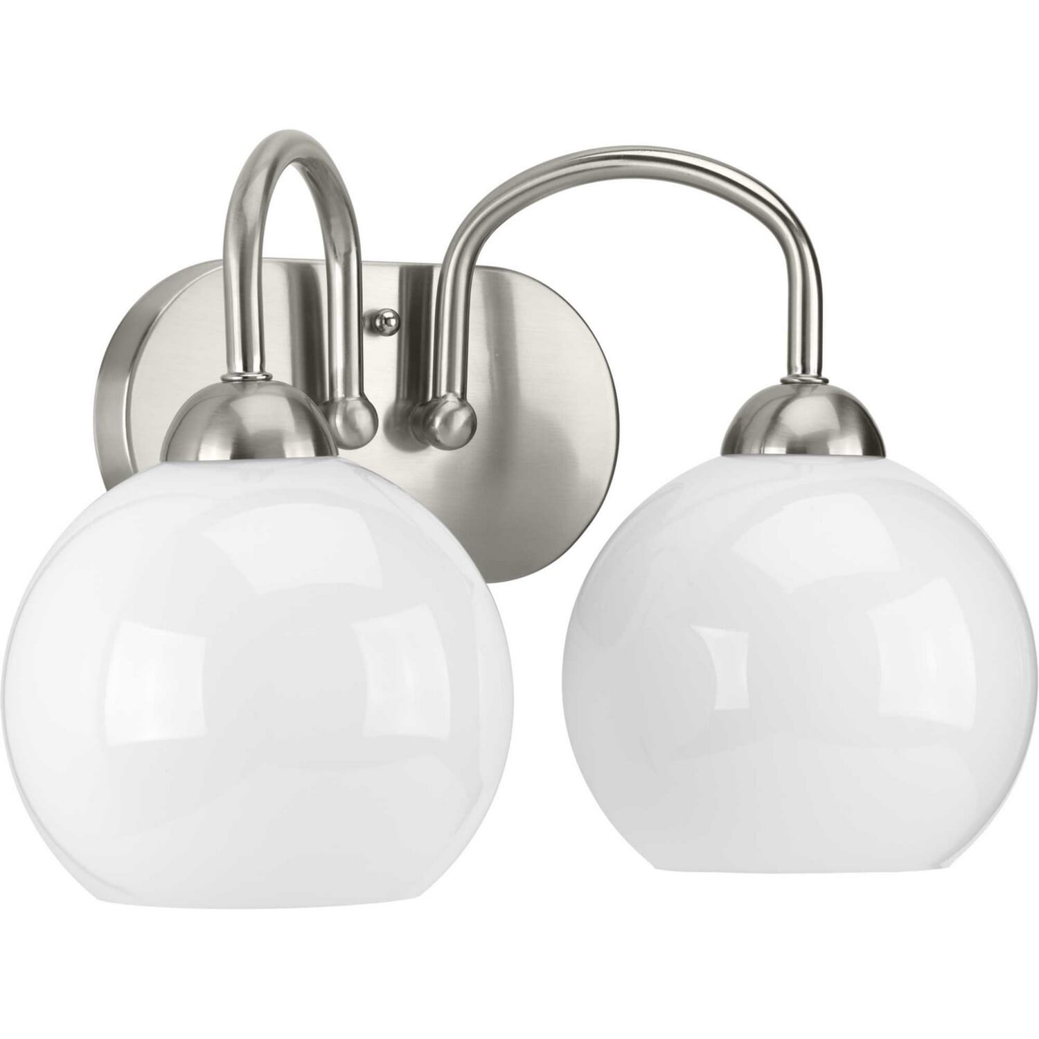 Brushed Nickel Two Light Bath from the Carisa Collection